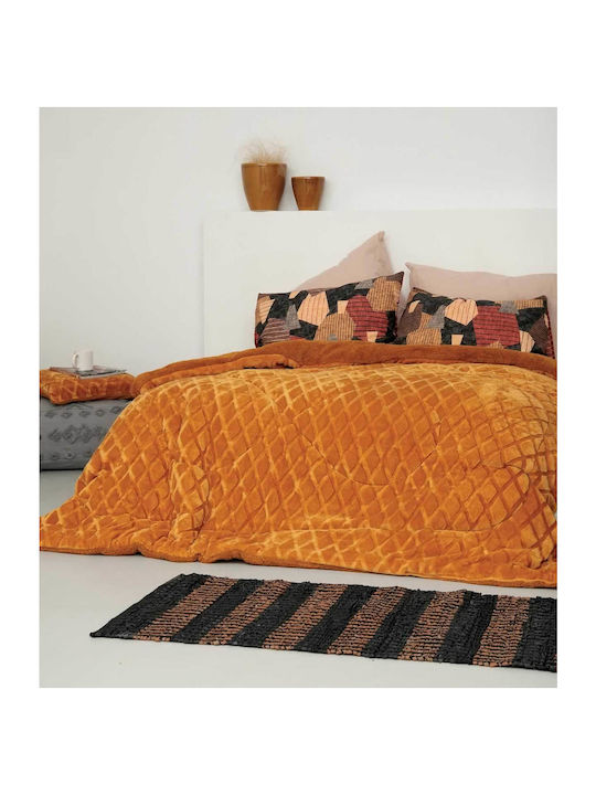 Palamaiki Κουβερτοπάπλωμα Υπέρδιπλο 240x260εκ. Nadine Gold 740 GSM