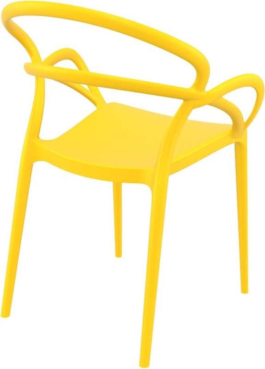 Outdoor Chair Polypropylene Mila Yellow 58x74x98cm