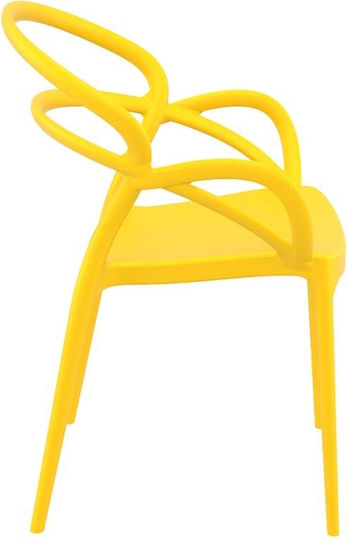 Outdoor Chair Polypropylene Mila Yellow 58x74x98cm