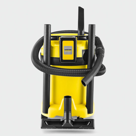 Karcher WD 3-18 Battery Set Επαναφορτιζόμενη Σκούπα Υγρών / Στερεών με Πλαστικό Κάδο 17lt