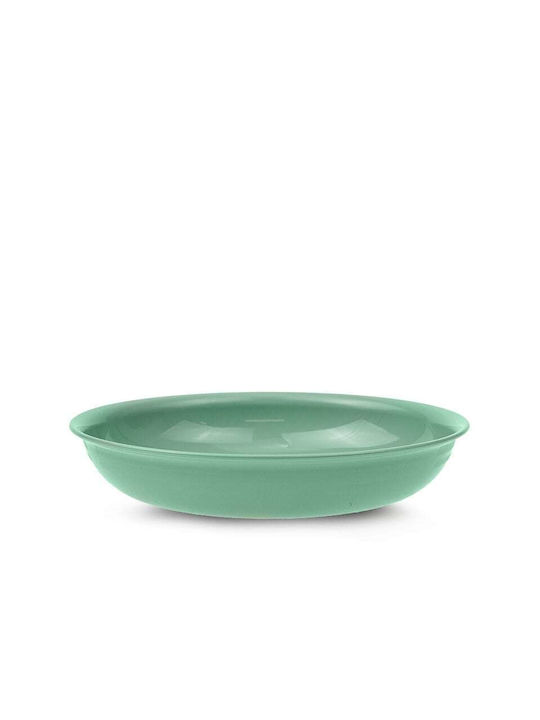 Plate Soup Plates Porcelain Green with Diameter 20cm 1pcs