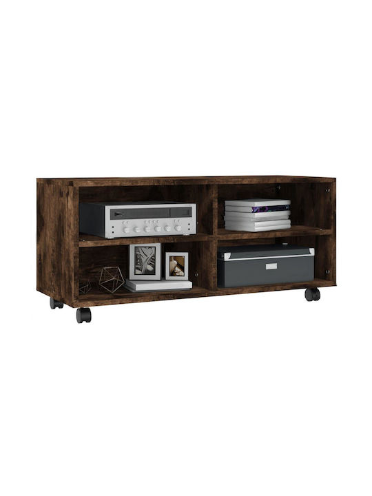 Έπιπλο Τηλεόρασης με Ρόδες Καφέ Μ90xΠ35xΥ35cm