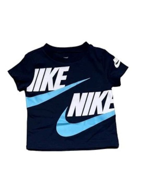 Nike Set Pentru Copii Cu Pantaloni Scurți Albastru 2 Bucăți