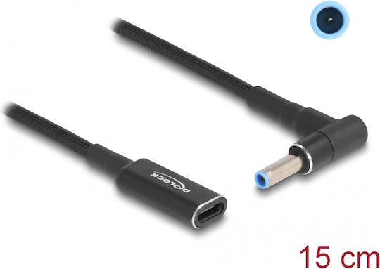 DeLock Kabel USB-C-Buchse HP 4,5x 3,0mm 0.15m (60031) 1Stück