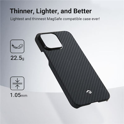 Pitaka MagCase 3 Aramid Kevla Synthetic Back Cover Black (iPhone 14 Pro)