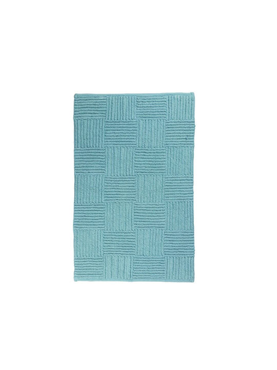 Dimitracas Badematte Baumwolle Rechteckig Frame 05575.002 Turquoise 50x80cm