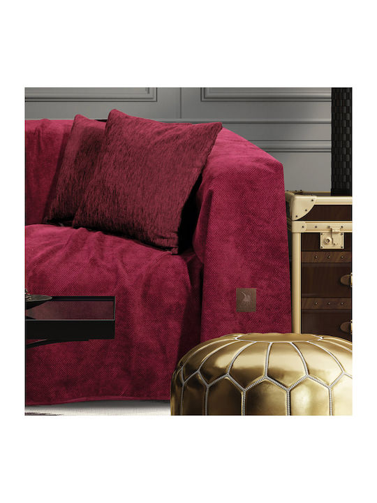 Greenwich Polo Club Sofa Throws 2 Seater 2735 180x250cm Burgundy