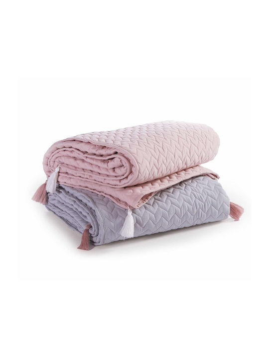 Nef-Nef Homeware Baby Quilt Flirt 110x150cm Gray 032696