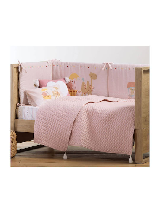 Nef-Nef Homeware Cotton Baby Quilt Flirt 110x150cm Pink