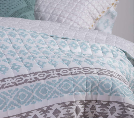 Nef-Nef Homeware Zoran Κουβερλί Υπέρδιπλο Microfiber Aqua 220x240cm