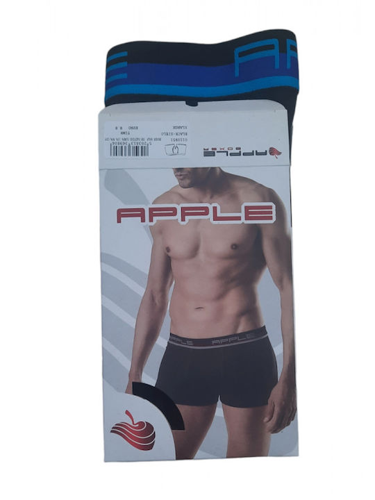 Apple Boxer Herren Boxershorts Black / Blue 1Packung