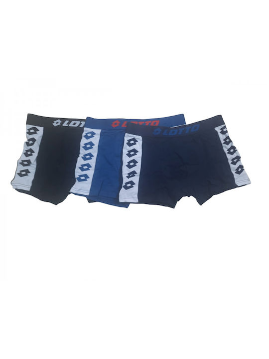 Lotto Men's Boxers Black / Blue / Raph with Patterns 3Pack