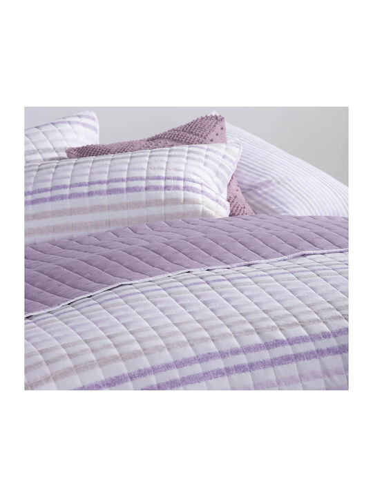 Nef-Nef Homeware Miles Κουβερλί Ημίδιπλο Microfiber Purple 180x220cm