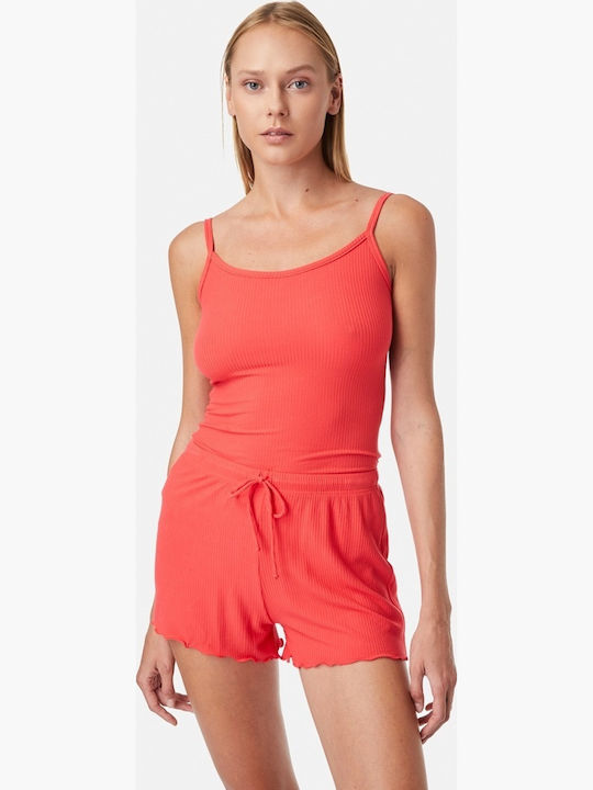 Women's T-Shirt with Spaghetti Strap Orange
