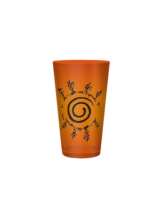 Abysse Naruto Konoha & Sea Symbol Glass Set made of Glass in Orange Color 400ml 2pcs