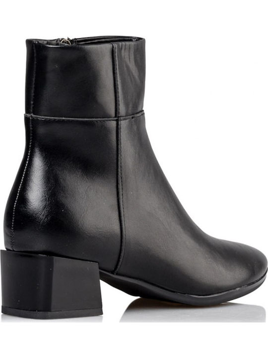 Leather Women's Ankle Boots Black