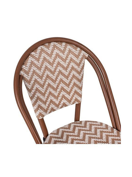 Outdoor-Stuhl Aluminium Bamboo Look Braun 50x54x84.5εκ.