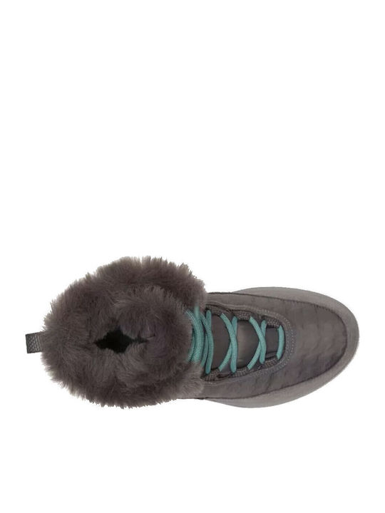Slopeside Peak Suede Γυναικείες Μπότες Χιονιού με Γούνα Μπεζ