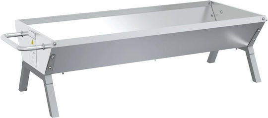 vidaXL Ανοξείδωτη Σούβλα Ψησταριάς με Μοτέρ 150cm