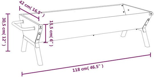 vidaXL Ανοξείδωτη Σούβλα Ψησταριάς με Μοτέρ 150cm