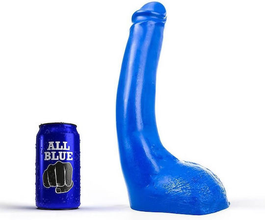 All Black All Blue Ρεαλιστικό Dildo με Όρχεις Μπλε 29cm