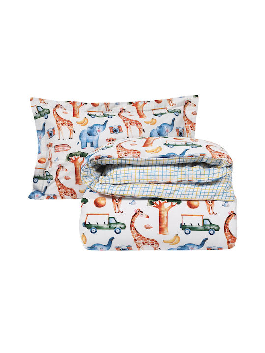 Das Home Sheet Set Single from Cotton & Polyester 4837 Brown/Blue 170x240cm 3pcs