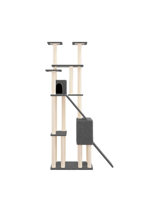 vidaXL Scratching Post Cat Trees Gray 47.5x94x190cm