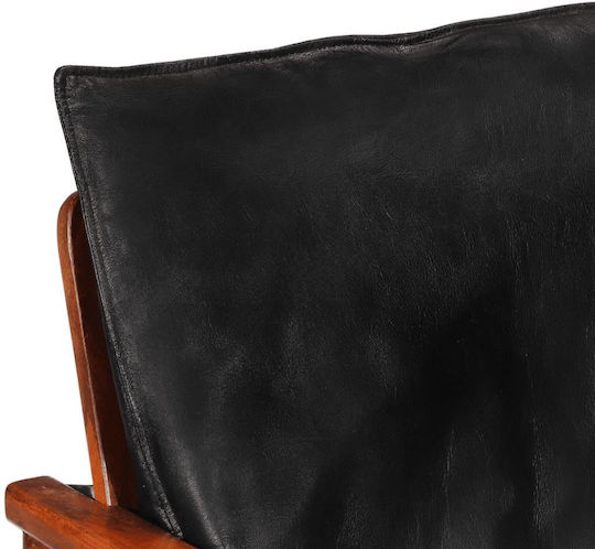 Zweisitzer Sofa Echtes Leder Braun 116x69x72cm
