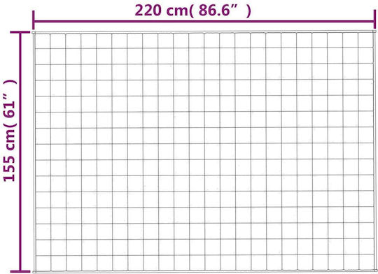 vidaXL Pătură De Gravitație Simplă 155x220cm Albastră