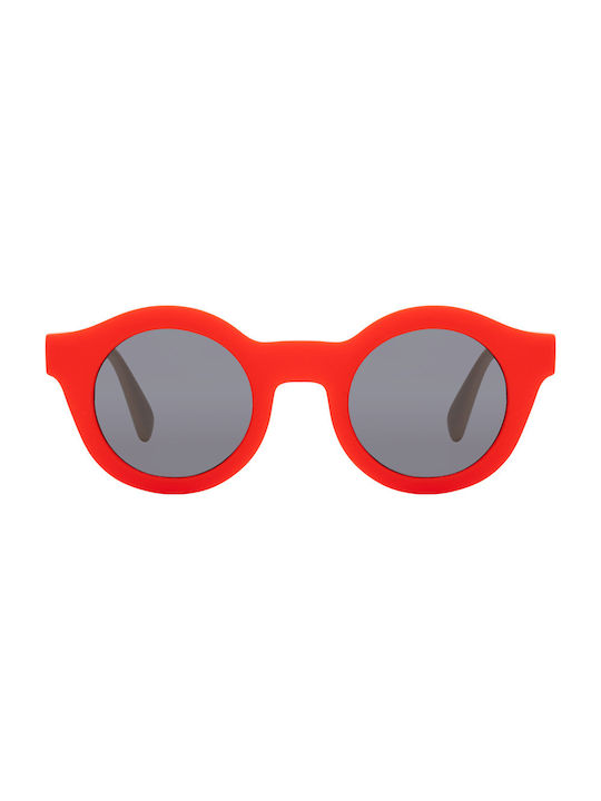 Colori Sunglasses with Red Acetate Frame and Black Lenses SS9723