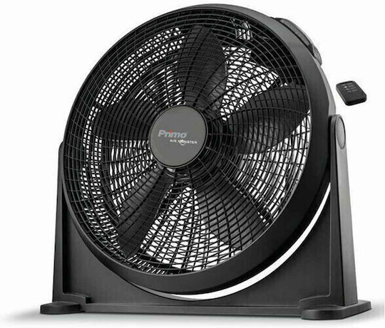 Primo 15880R Επιτραπέζιος Ανεμιστήρας 70W Διαμέτρου 50cm με Τηλεχειριστήριο Μαύρος