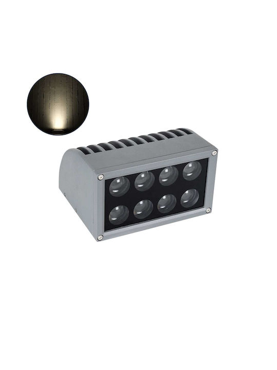 GloboStar Flood-Dena Outdoor Floor Lamp LED Wall Washer 16W with Natural White Light IP67 White
