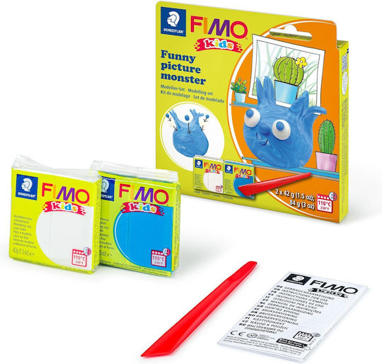Staedtler Fimo Kids Funny Picture Monster Παιδικός Πολυμερικός Πηλός Πολύχρωμος 84gr