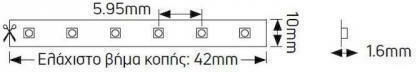 Geyer Ταινία LED 24V Θερμό Λευκό Φως 5m Τύπου SMD2835