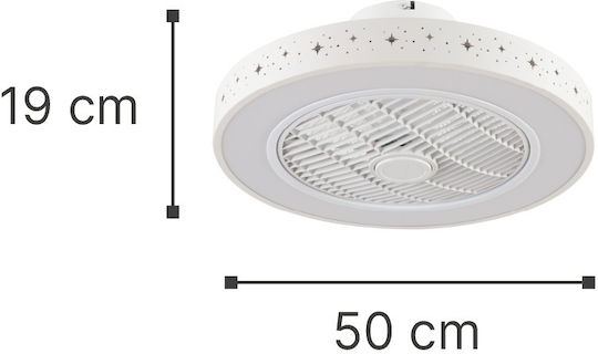 Inlight Almanor Πλαφονιέρα 50cm με Φως Λευκή