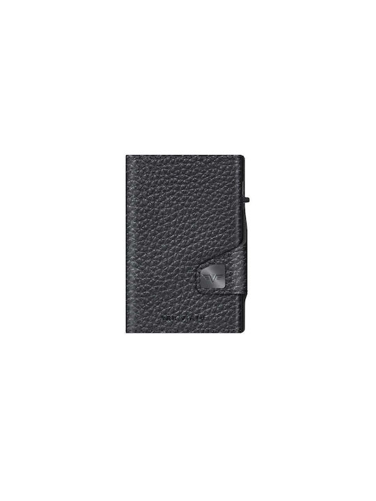 Tru Virtu Click & Slide Men's Leather Card Wallet with RFID και Slide Mechanism Black