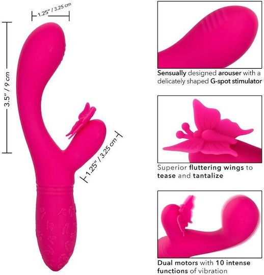 Calexotics Butterfly Kiss Flutter Δονητής Rabbit Ροζ
