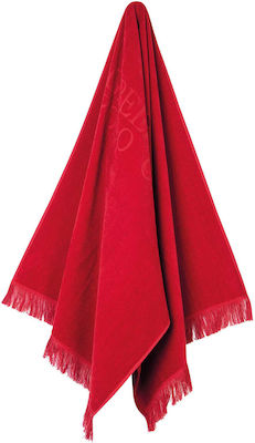 Greenwich Polo Club 3657 Beach Towel Cotton Red with Fringes 170x70cm.