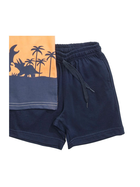 Funky Kinder Set mit Shorts Sommer 2Stück Orange