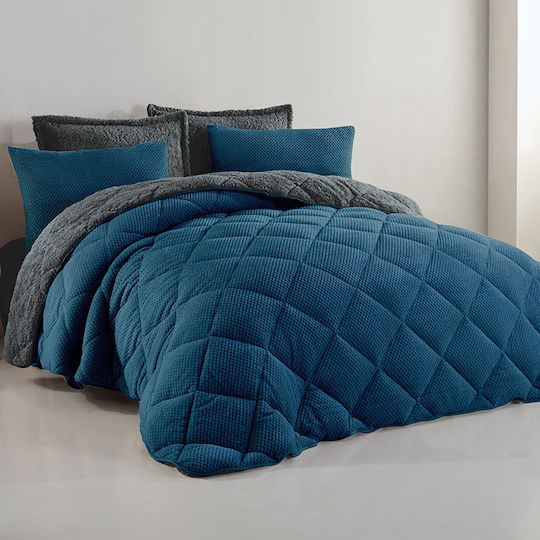 Dimcol Duvet Cover Queen 220x240cm 1860 B18 Dark Blue 750 GSMGsm