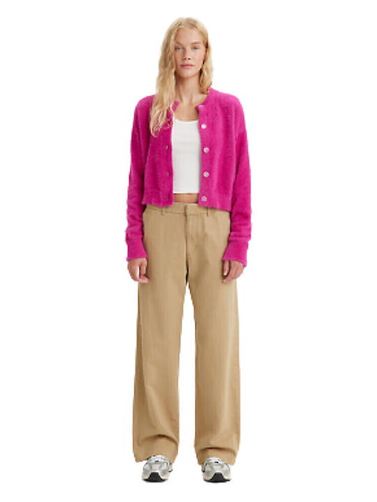 Γυναικεία Παντελόνα σε Baggy Γραμμή Dark Beige