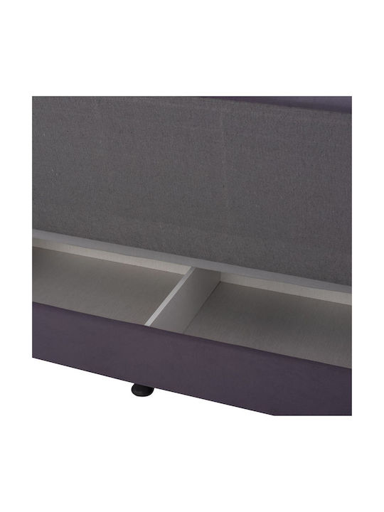 Ege 1206 Canapea Cu Trei Locuri Pat Cu Spațiu De Depozitare Gri 190x84x79cm