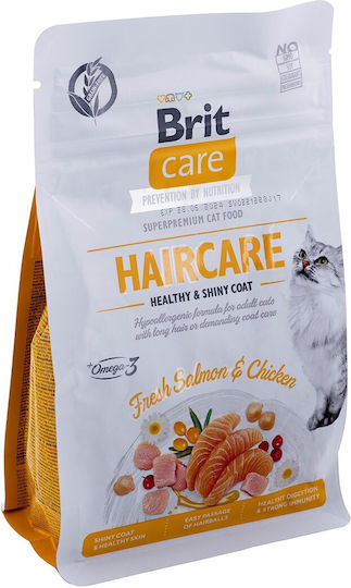 Brit Care Haircare Trockenfutter ohne Getreide & Gluten für erwachsene Katzen mit Huhn 0.4kg