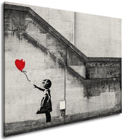 Girl with Balloon 17175 Πίνακας Αντίγραφο του Banksy σε Καμβά 50x35cm