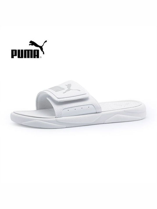 Puma Royalcat Ανδρικά Slides Λευκά