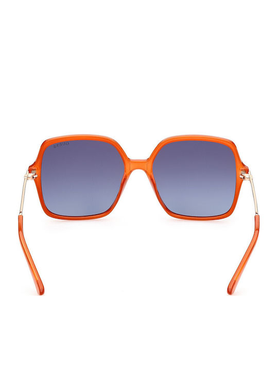 Guess Women's Sunglasses with Orange Frame and Blue Gradient Lens GU7845 44W
