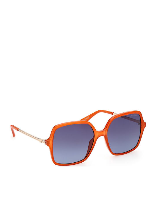 Guess Women's Sunglasses with Orange Frame and Blue Gradient Lens GU7845 44W
