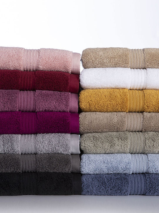 Nef-Nef Homeware Bath Towel Aegean 80x160cm Bordo Weight 705gr/m²