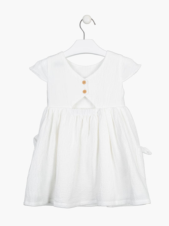 Losan Kids Dress Sleeveless White