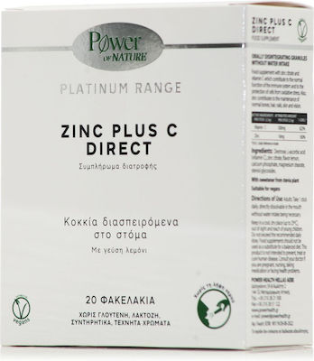 Power Of Nature Platinum Range Zinc Plus C Direct 20 sachets Lemon